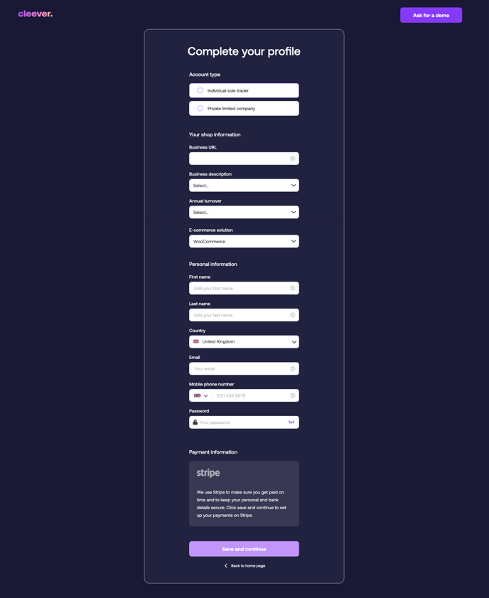 Dashboard - register