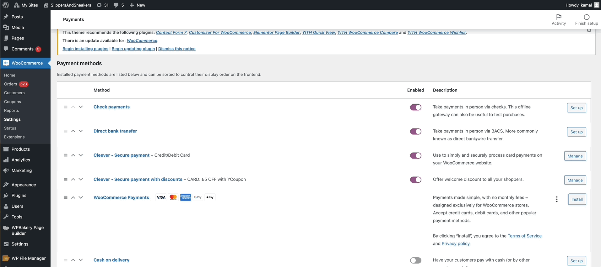 WooCommerce - Cleever first position